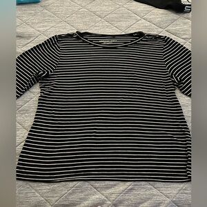 American Eagle Outfitters Soft & Sexy Scoop Neck Striped Long Sleeved Tee